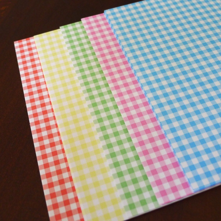 Pattern of Checks - Pretty Rainbow Paper Pack for Origami Paper Crane Folding - 50 sheets