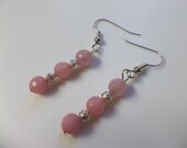 Pink Morganite Earrings Chakra Jewelry Wish Dangle Earrings Gratitude Earrings Energy Healing Earrings