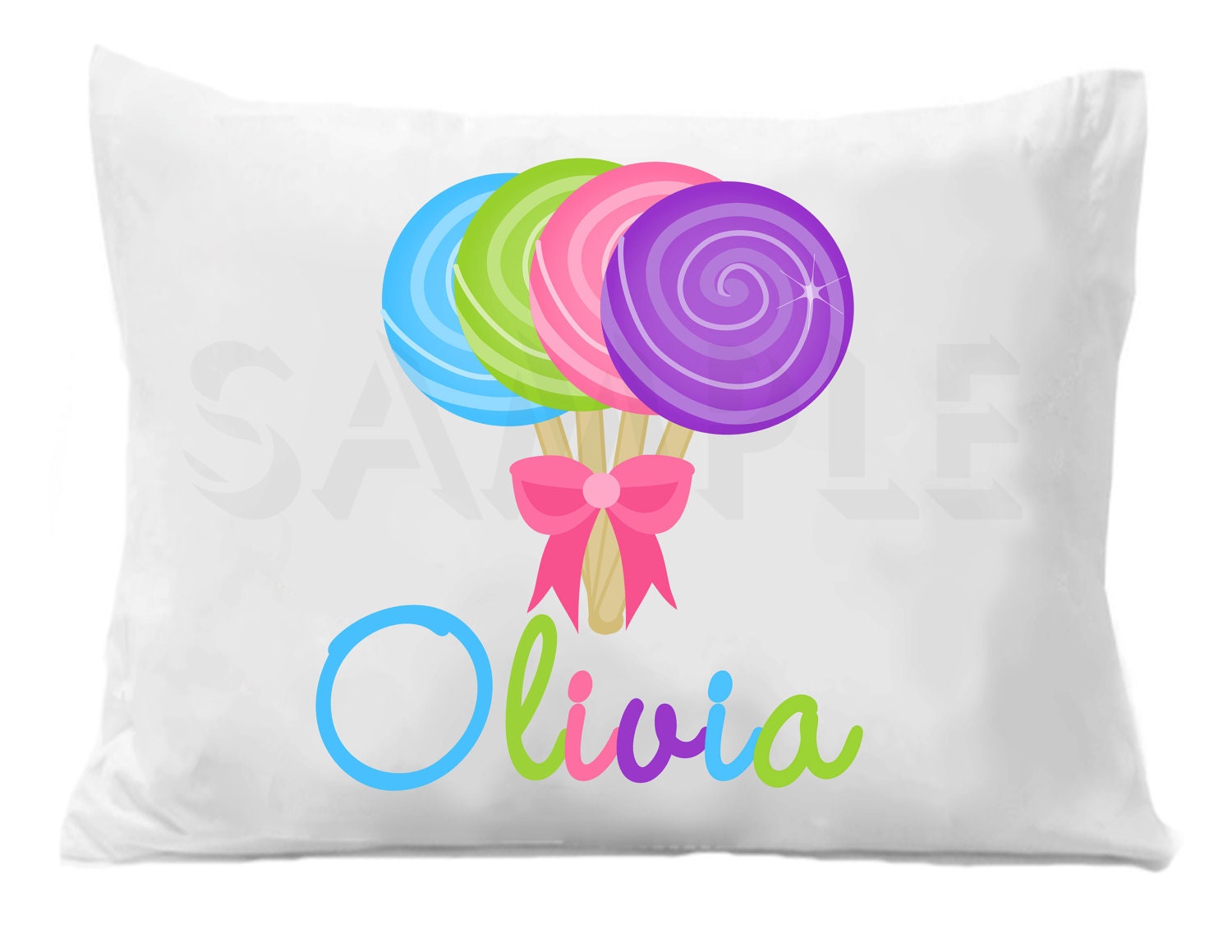 Lollipop Personalized Pillow Case Personalized Pillowcase Il_570xn