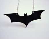 Batman Necklace - The Dark Knight Rises Pendant - Sale Price - Laser Cut Acrylic