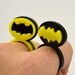 Batman Friendship Ring Set - Laser Cut Acrylic - Bat Signal