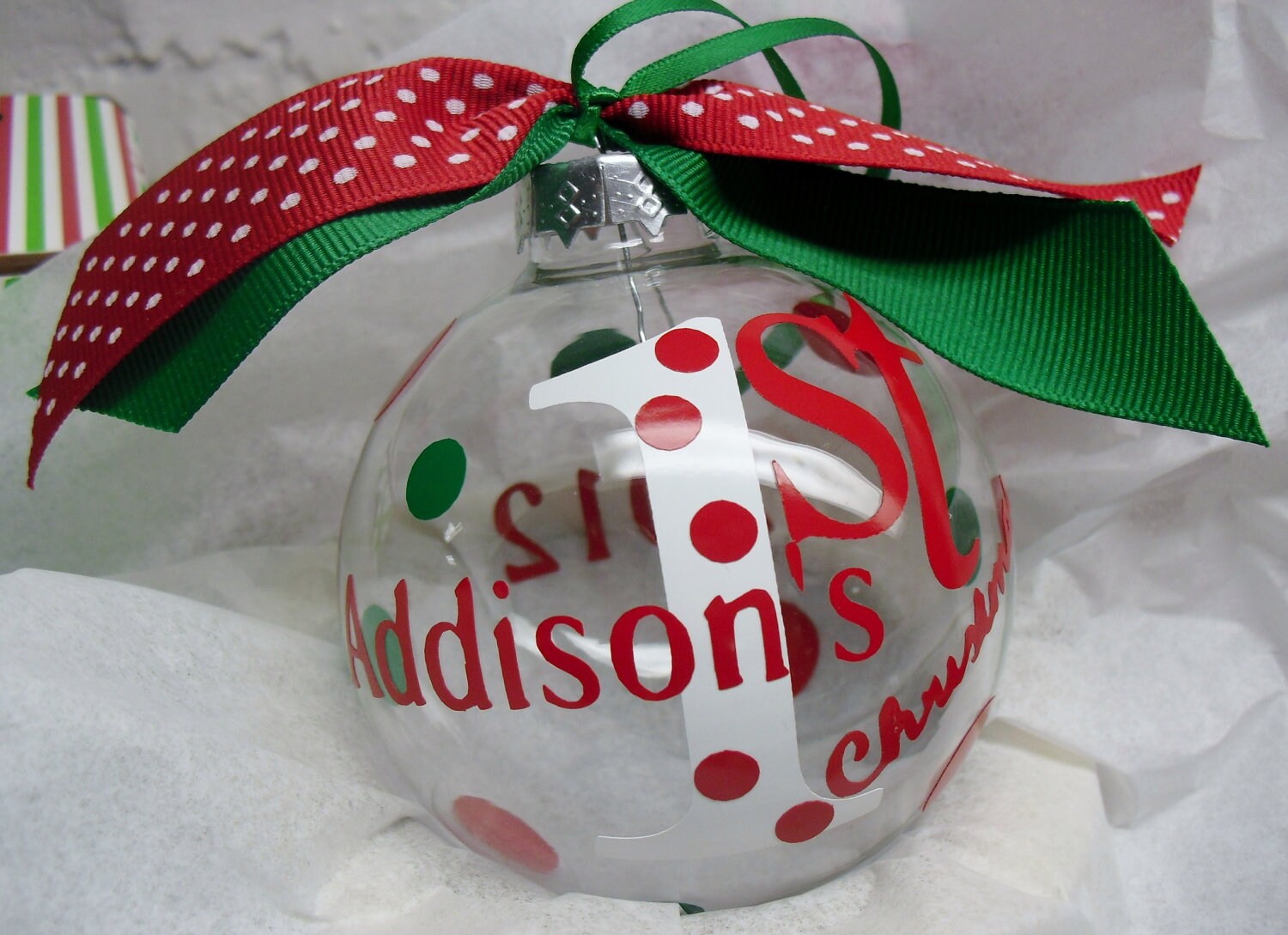 Etsy item spotlight Personalized Baby's First Christmas Ornament