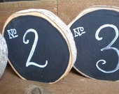 5 Wood Chalkboard Table Numbers