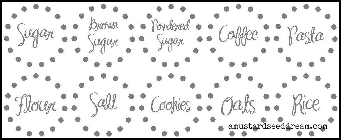 Circle Canister Labels - Kitchen Accessory -  Vinyl Wall Art - Lettering