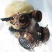 2 pc. set of Copper/Rust Distressed Look Steampunk Double Filter Respirator GAS MASK and Matching GOGGLES with Spikes- Burning Man Must Have