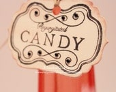 Halloween Gift Tags - Regurgitated Candy - Vintage Inspired Handmade Halloween Tags (Set of 8)