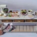 Mini baking table with mini mixer, shabby kitchen, 3 time treasury item