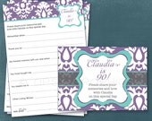 Loving Memories. Milestone Birthday. Retirement. Memories and Well Wishes. Printable Cards, ANY Colors. By Tipsy Graphics Il_170x135