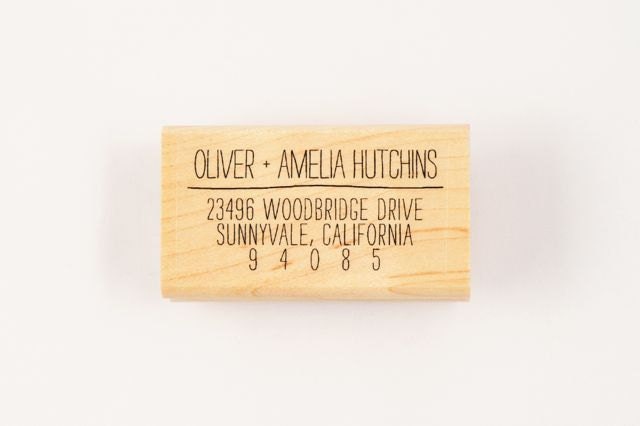 custom scribble address stamp