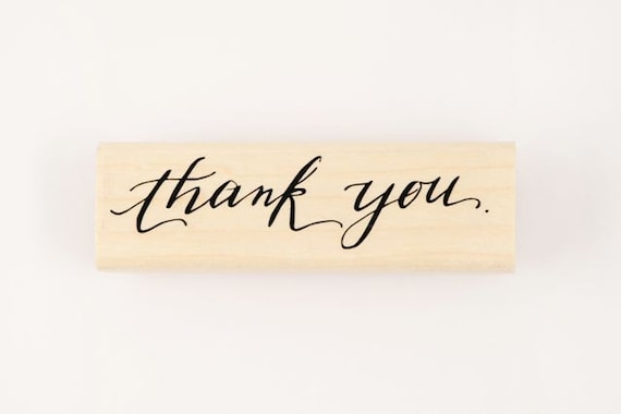 thank you calligraphy stamp