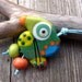 Lucky Bird - free shipping - Handmade Lampwork Bead Set (3) by Anne Schelling, SRA