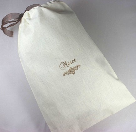 Wedding Bridal Dance Money Bag - 8x12 inch - Merci - You choose ink color and ribbon color Il_570xn