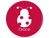 Ladybug Silhouette Personalized Plate - Melamine