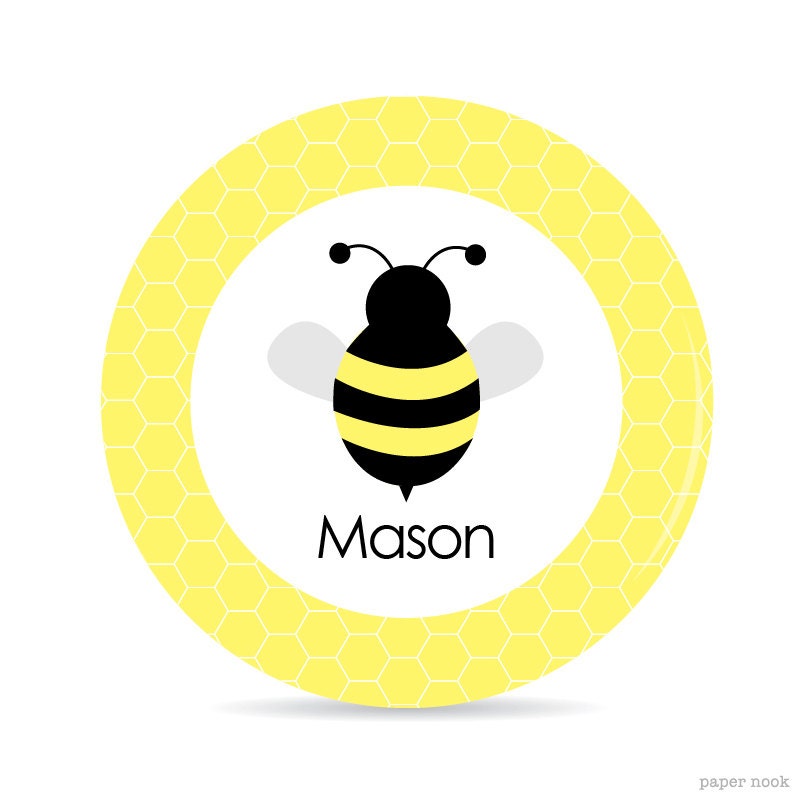 Bee Personalized Plate - Melamine