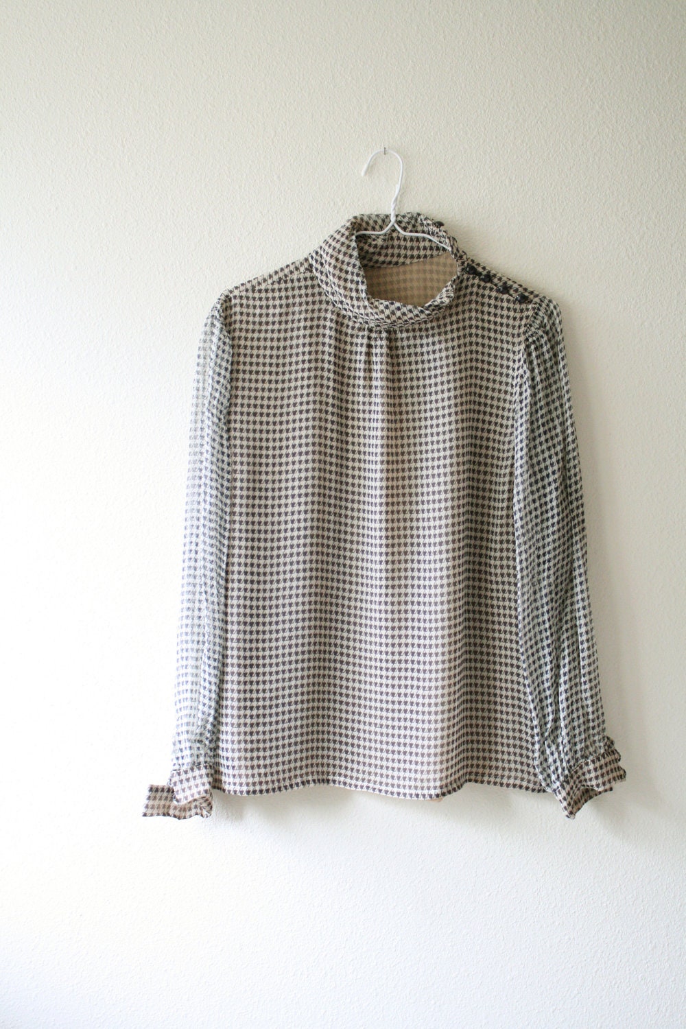 vintage sheer tan blouse