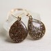 gold sparkly teardrop earrings on 14k gold fill - festive holiday earrings jewelry