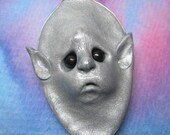 Pann Elven Face in Vintage Spoon OOAK SCULPT by Artist Ann Galvin Coupon Code GOBLINRY