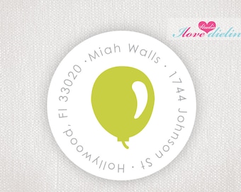 ON SALE - Balloons Return Address Labels