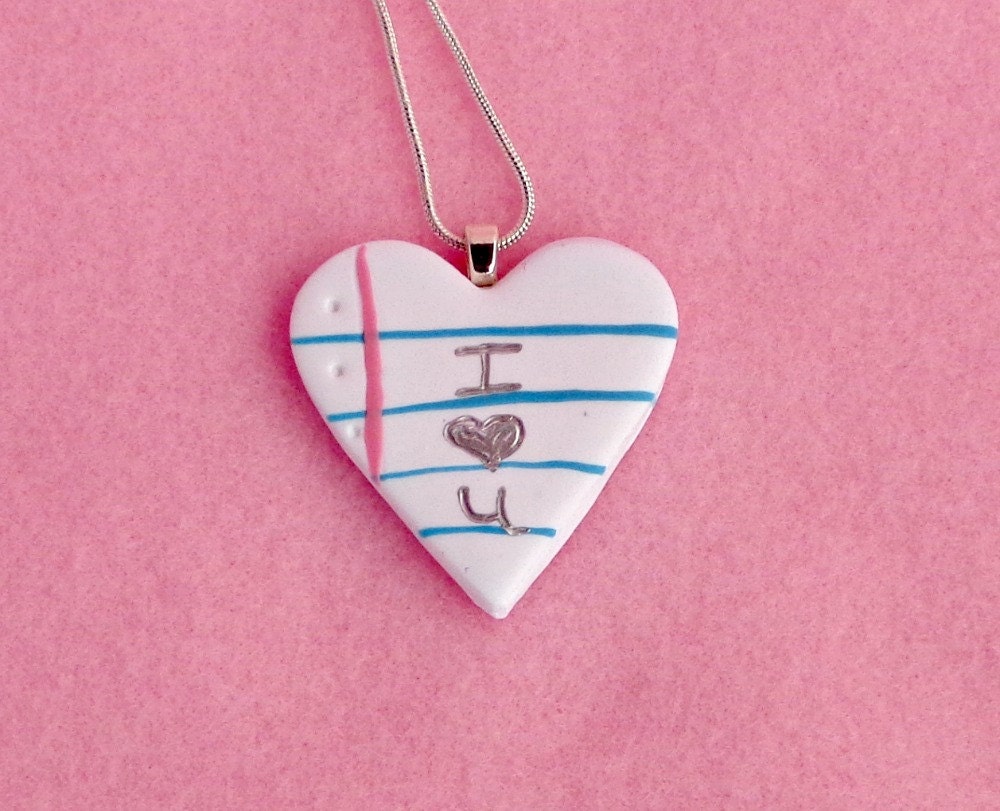 Buy dating anniversary gifts - Notebook Jewelry - I Love You Necklace/Heart Pendant/Heart Charm/Couple Jewelry/Romance/Girlfriend Jewelry/Lovers/Anniversary/Dating Jewelry