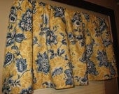 SALE One Left   Window Curtain-Valance Jacquard Paisley Butter 50 x 16