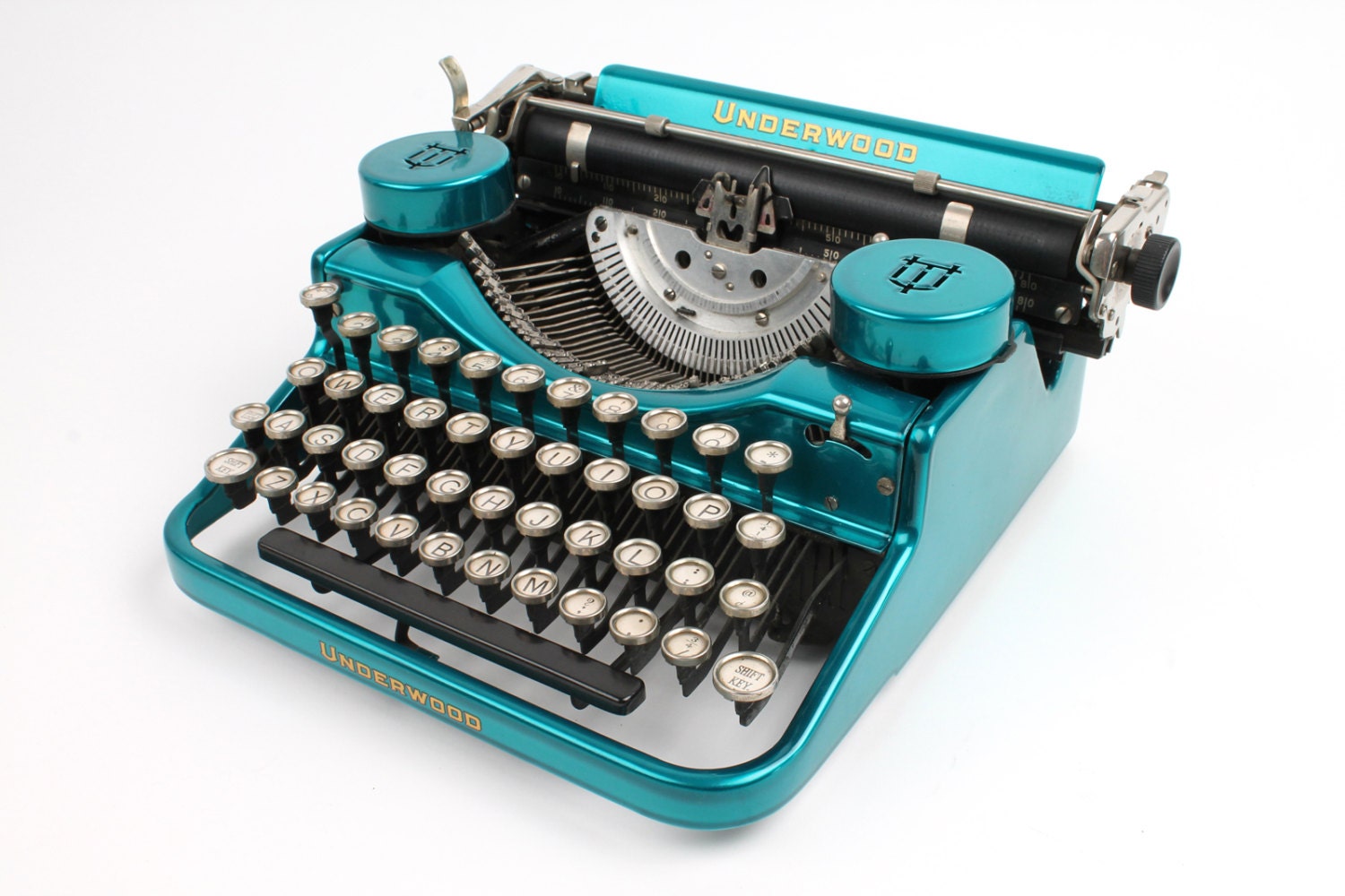 Hot-Rodded Typewriter -- Underwood Standard Portable in Candy Teal