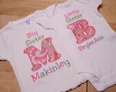 Pink Paisley Big Sister Little Sister Sibling Set