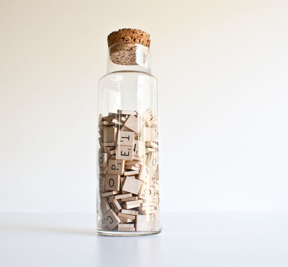 Vintage Glass & Cork Storage Jar