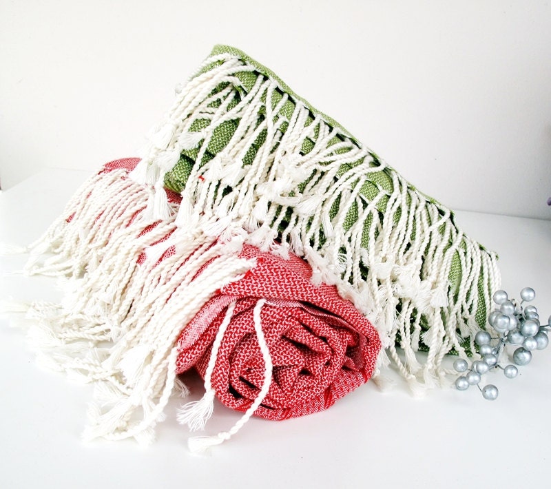 FREE Shipping,Set of 2 PESHTEMALS,Natural Cotton,Eco Friendly,High Quality Bath,Beach,Spa,Yoga,Pool Towel