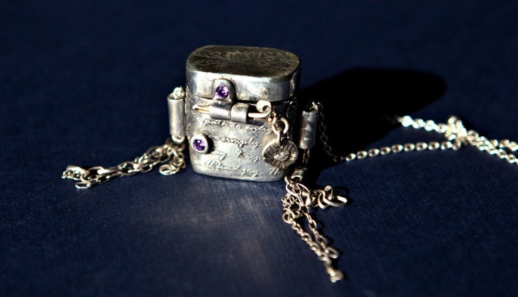 Fine Silver Treasure box Pendant