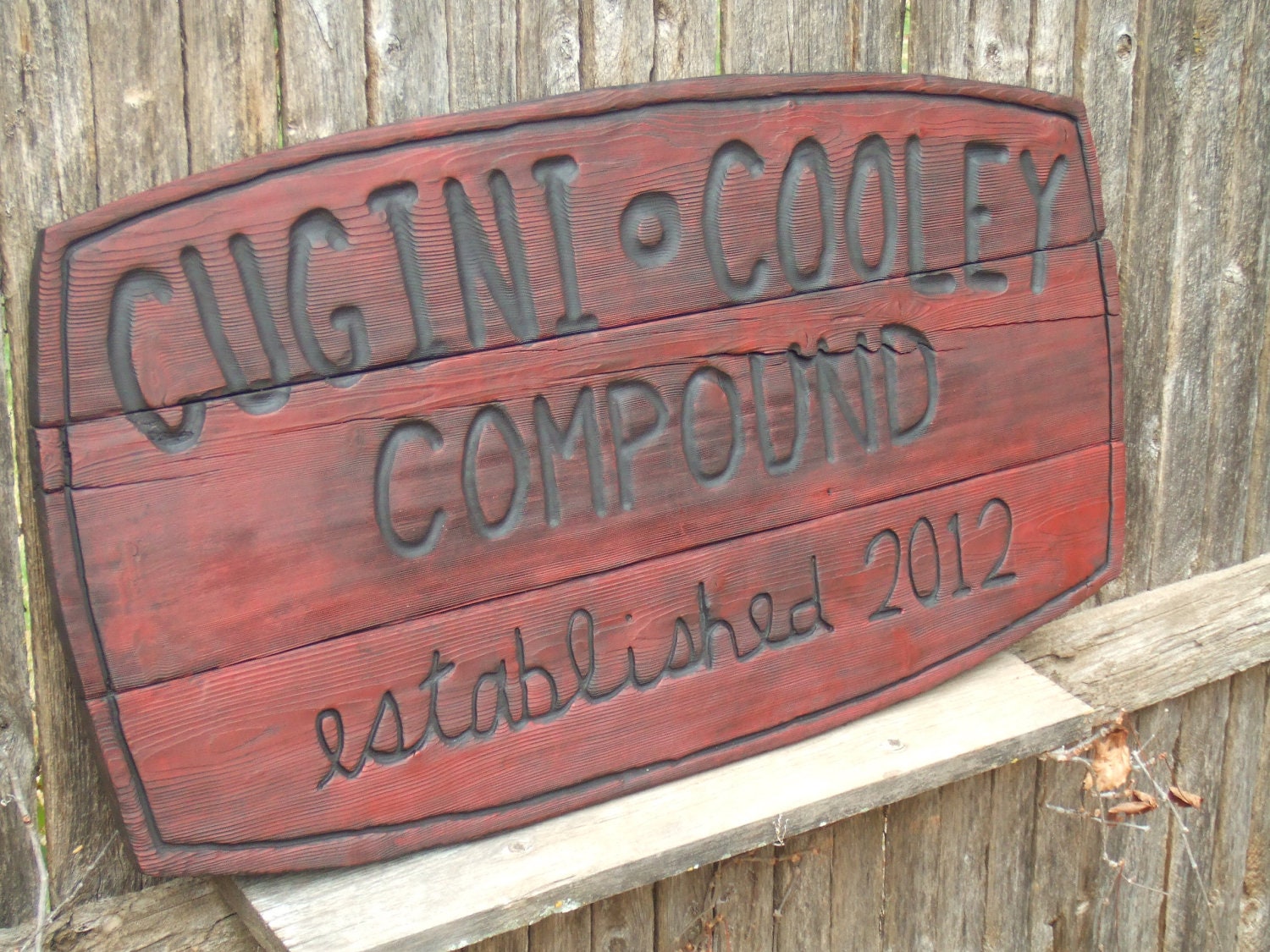 Custom painted carved wood sign - personalized for home, wedding, anniversary or business - reclaimed  western cedar