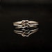 Silver and Gold double knot ring. Duo, two tone twotone 14K Gold Sterling Silver. Solid gold, promise ring, sister ring, commitment ring.