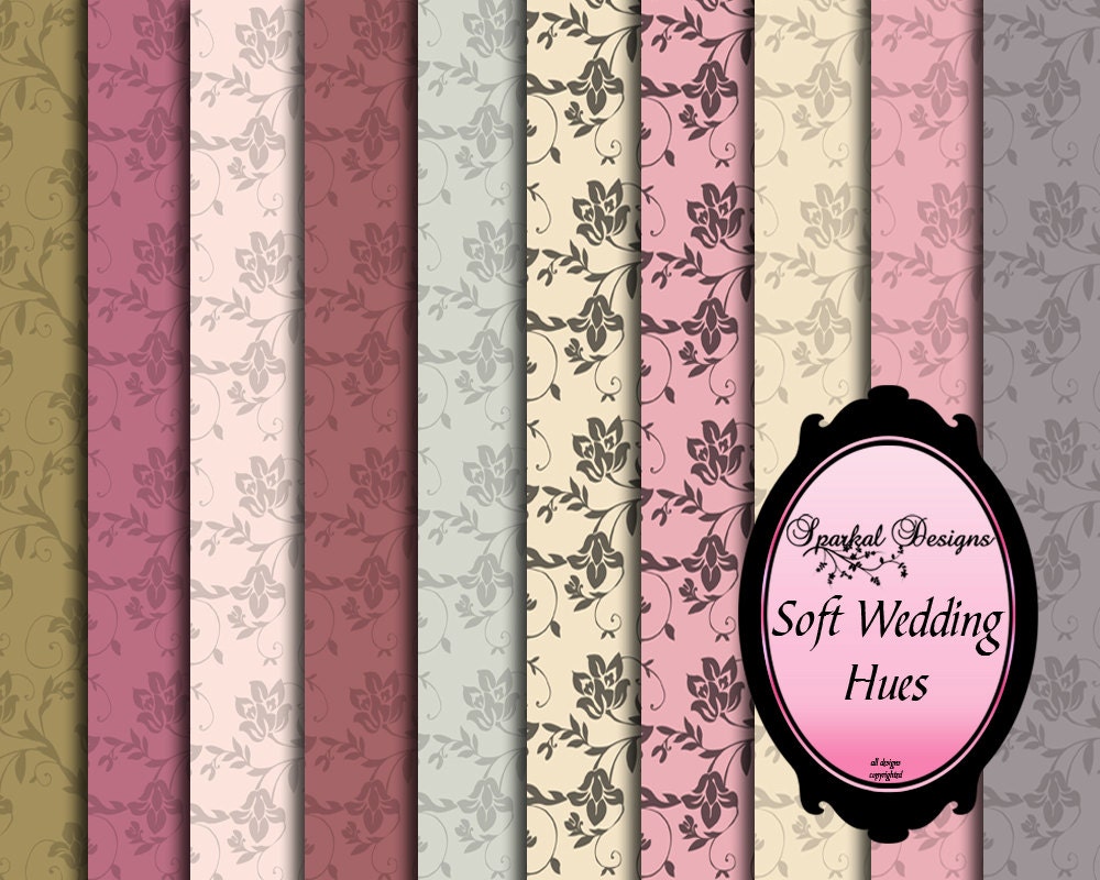 Pink Wedding Digital Paper Wedding Digital Paper Instant Download Digital Scrapbooking Bridal Shower Paper Invitation Paper Wrapping Paper Il_570xn