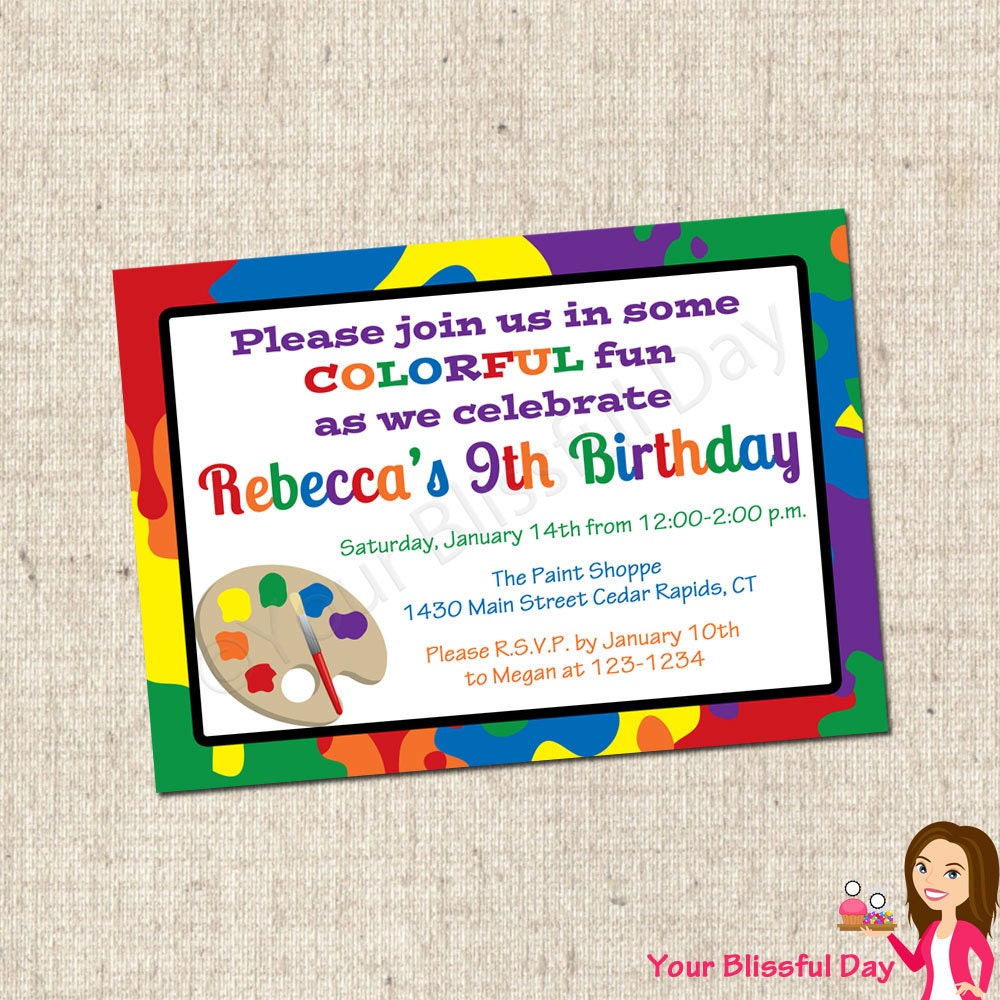 PRINTABLE Painting Party Invitation Il_570xn
