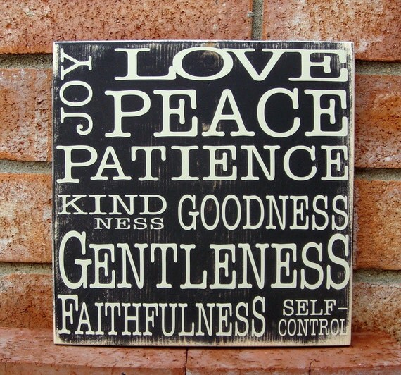 Fruit of the Spirit Wood Sign - Choose your Color Scheme