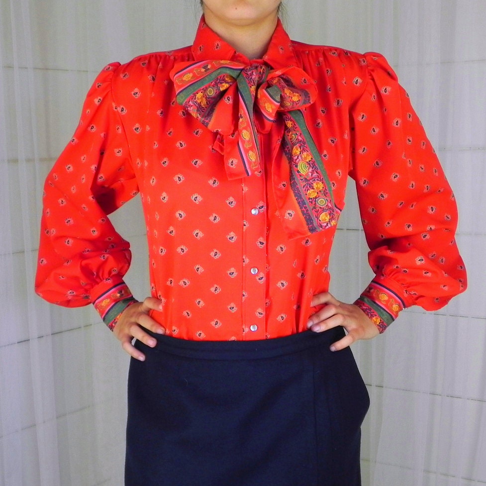 red western blouse