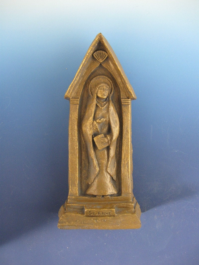Patron of Grandmothers: St. Anne, Handmade Statue (Small Size)