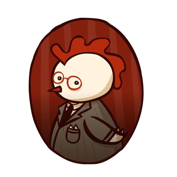 My Feathered Attorney - 5 x 7 Art Illustration Print