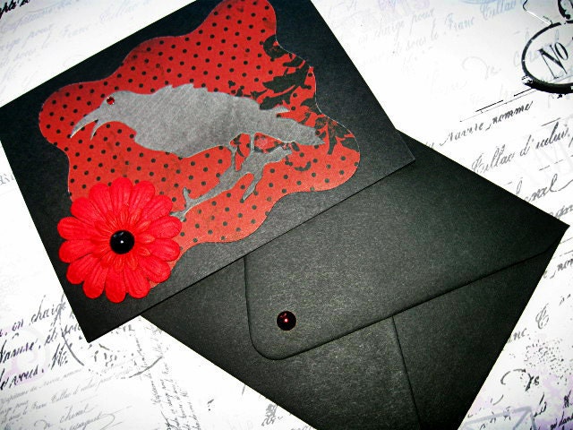 Halloween Primitive Greeting card Blank by Vampiregothchick Goth Dark Romantic