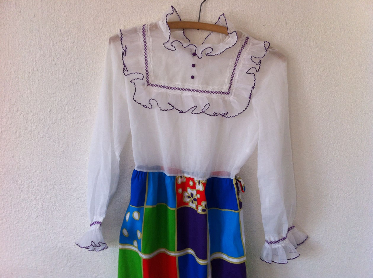 vintage 60s dress / xs vintage dress / hippie dress / 1960s clothing