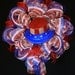 Labor Day, Veterans Day, Memorial Day, RWB Patriotic Wreath, Poly Mesh Wreath, Deco Mesh, Front Door Wreaths - Item 608