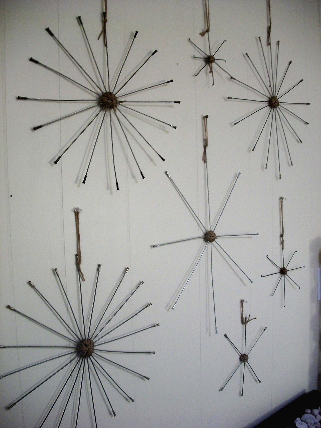 DIY KIT Recycled Bike Spoke Snowflakes... Quick Ship