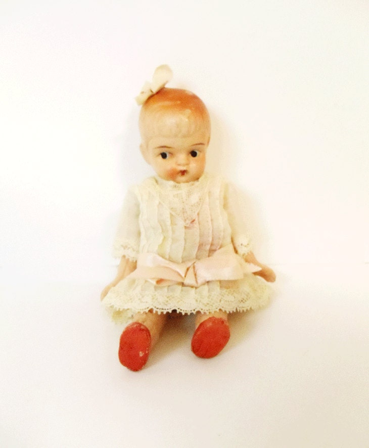 Vintage Porcelain Baby Doll - Original Clothes - Made in Japan - Precious Collectible