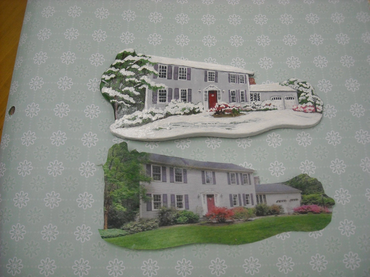 Custom House Paintings or Ornaments, all occasion  4-5 inch. An Endearing Gift