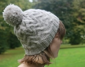 KNITTING PATTERN: Constantine Chunky Cabled Bobble Hat