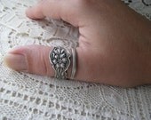 Sterling Spoon Ring, Antique Sterling Silver Spoon,  "Narcissus" by Unger Bros., 1890,  Extremely Rare, ON SALE NOW