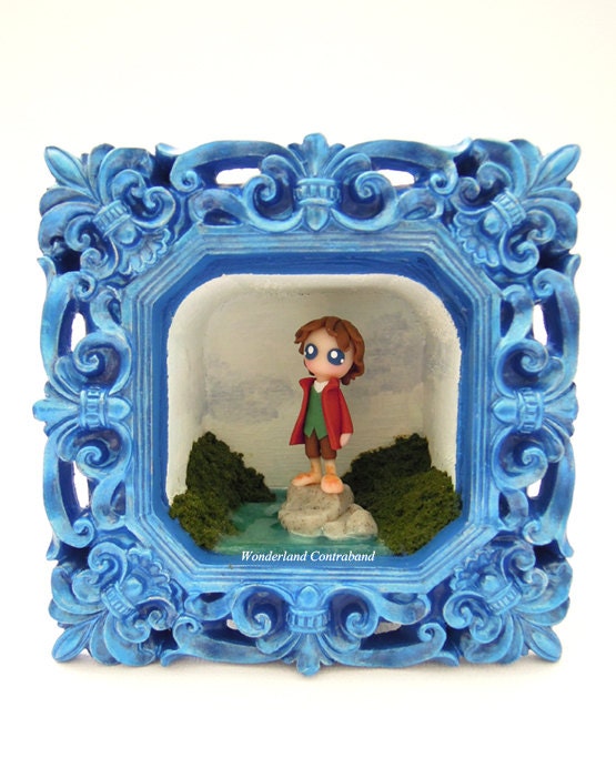 SALE - Sweet Little Hobbit - ORIGINAL OOAK Miniature Sculpture - Home Decor