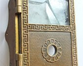 Vintage Bronze Door With Broken Glass