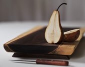 Cutting Board Natural Edge Serving Tray Rustic Footed Platte Walnut Cheese Board Salvaged Wood Gift for Men Dudes