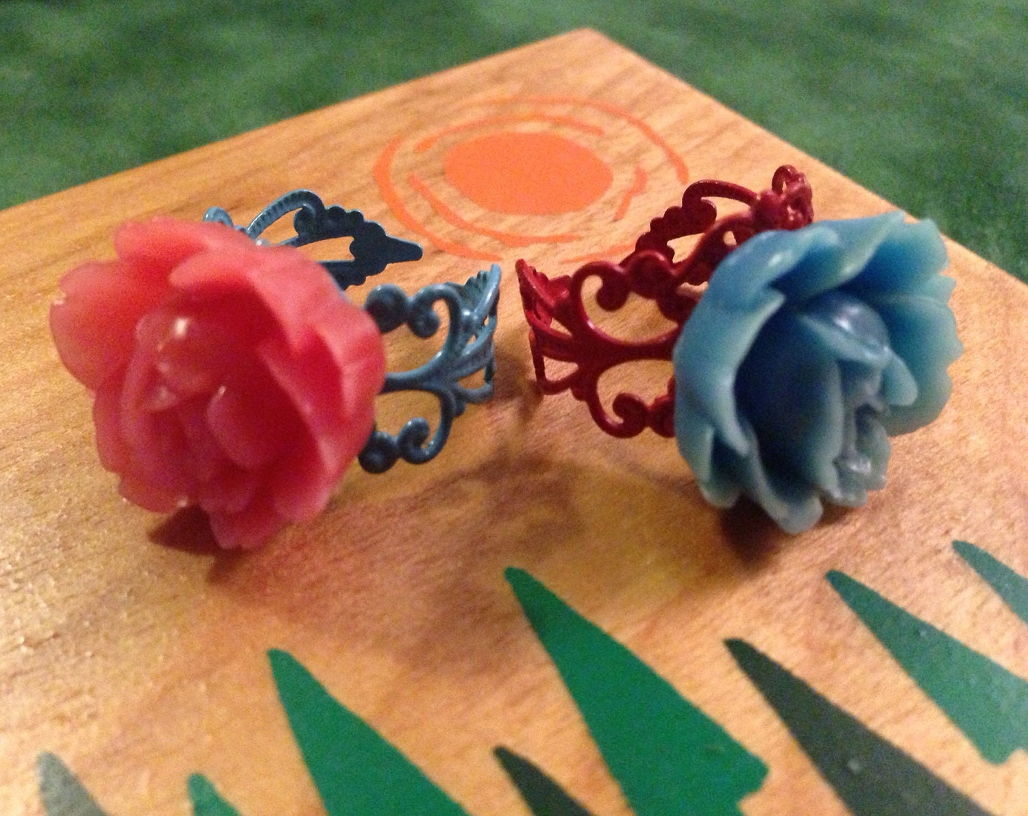 Patriotic Adjustable Filigree Ring
