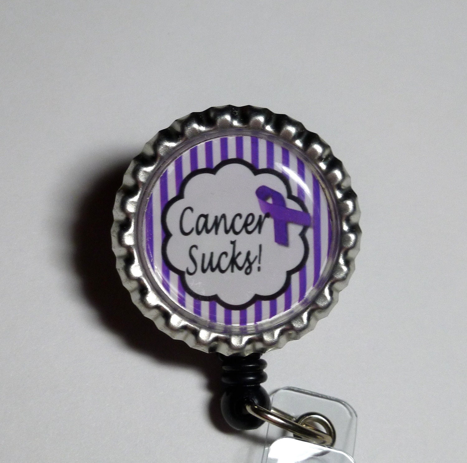 Cancer Sucks Badge Clip